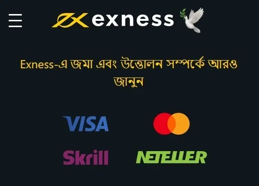 Exness জমা এবং উত্তোলন