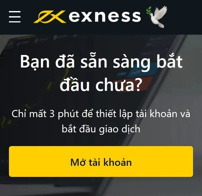 Đăng ký Exness - Mở tài khoản giao dịch.